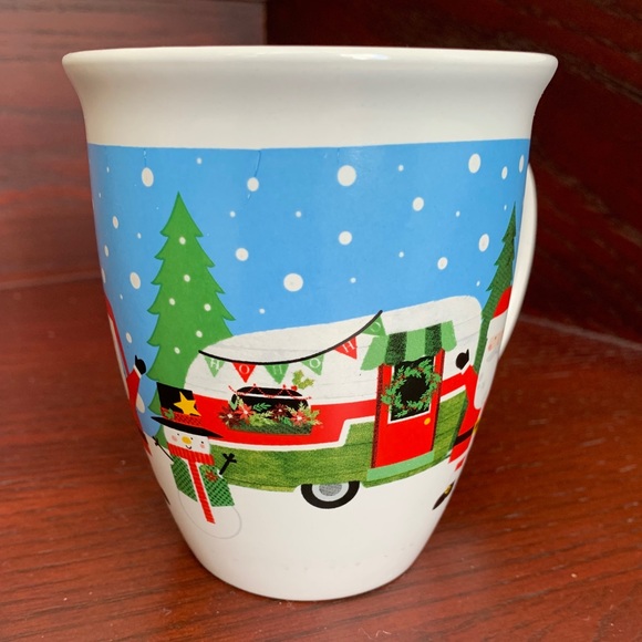 NWOT ROYAL NORFOLK Santa & Vintage trailer mug cup - Picture 3 of 9